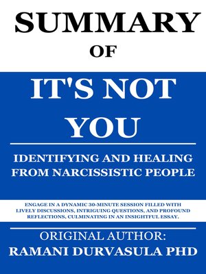 cover image of Summary of It's Not You by Ramani Durvasula